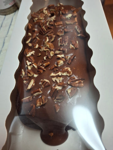 Y-Chocolate loaf cake with sprinkles