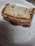 Y-Milk Chocolate white butter pecan loaf cake.