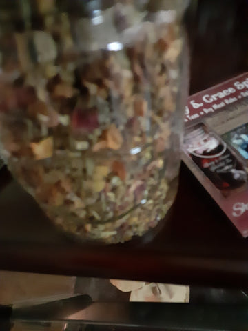 This is a wonderful tea blended with rose petals, chamomile, lavender, herbs, and more. This can be added to other teas, or just brew as is for an all natural feel good experience.