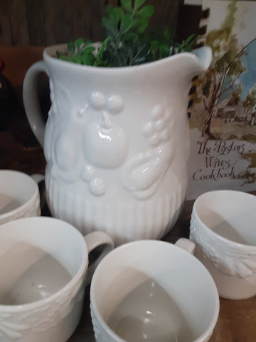 Z - Large White Fruit Pitcher (only)