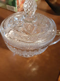 Z - Sweet little designed glass sugar bowl.