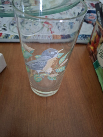 Z-Hand painted bird glasses.